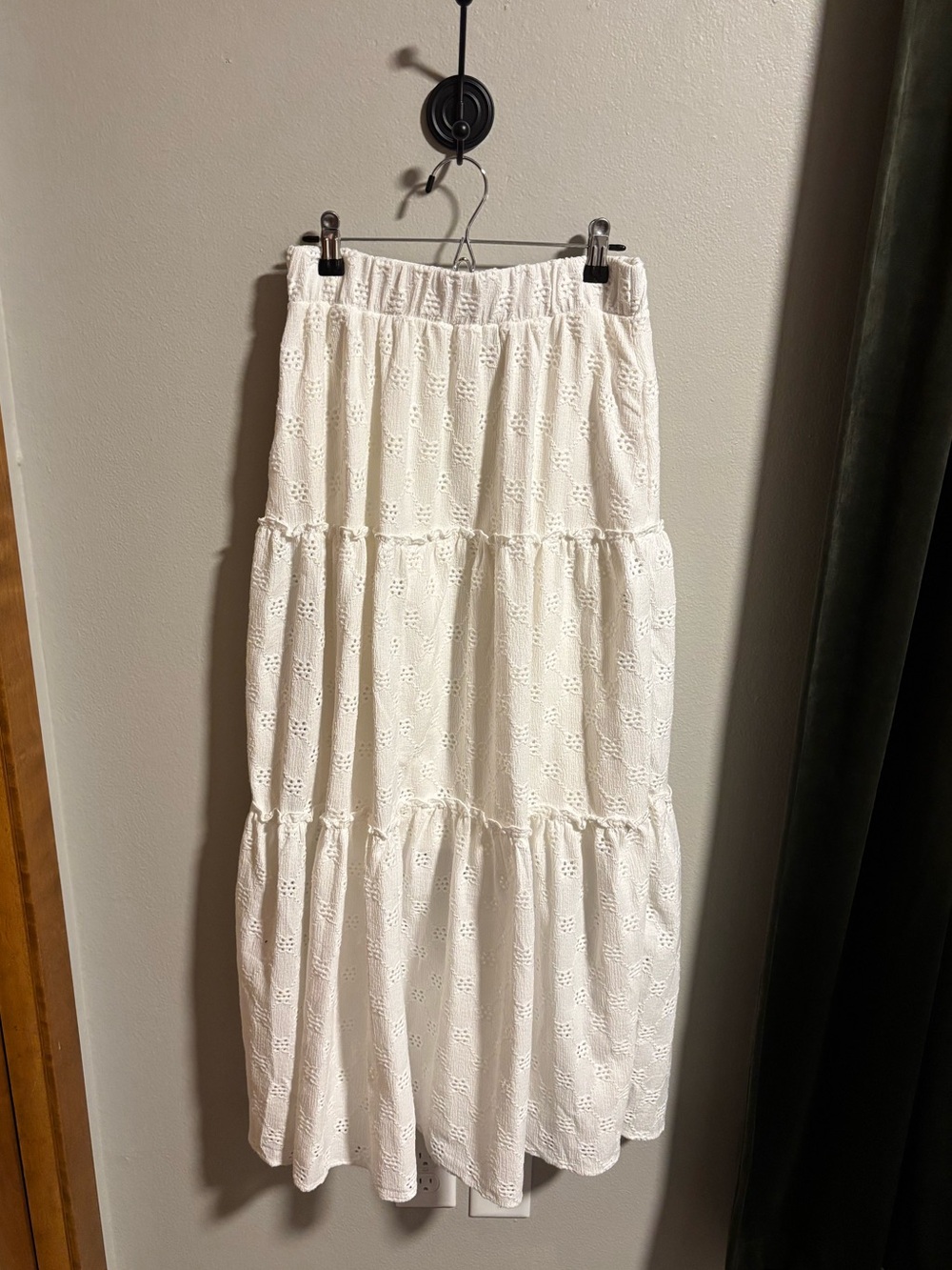 Three Bird Nest Eyelet Maxi Skirt